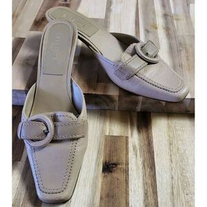 Lizclairborne Flex Women's Slip‎ On Closed Toes Slippers Tan Size 8.5 Preppy